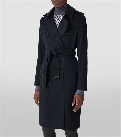 burberry trench in navy|burberry trench coat wool collar.